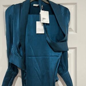 Zimmermann Blue Wide Leg pants with Luxurious Drape top